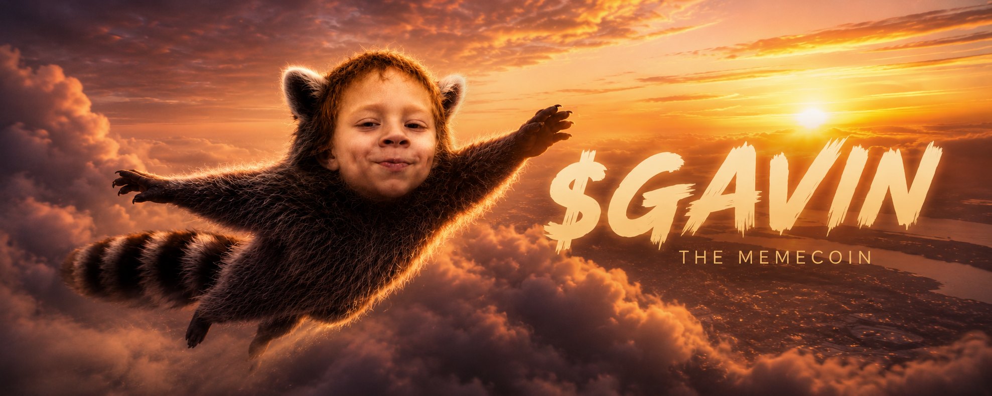 $GAVIN flying above the clouds at sunset